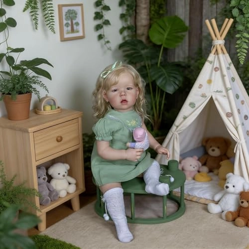 Liam Reborn Baby Doll - 28 inch Vinyl Light Green Clothes Ages 3+