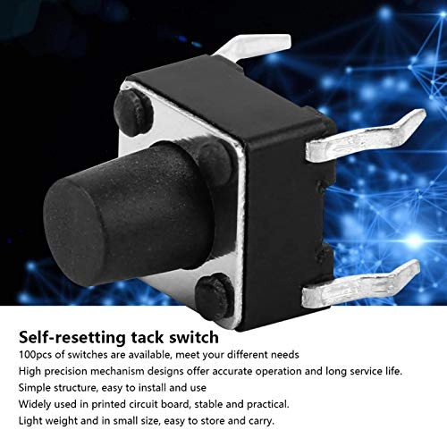 Momentary Tactile Button Switch - 100 pcs