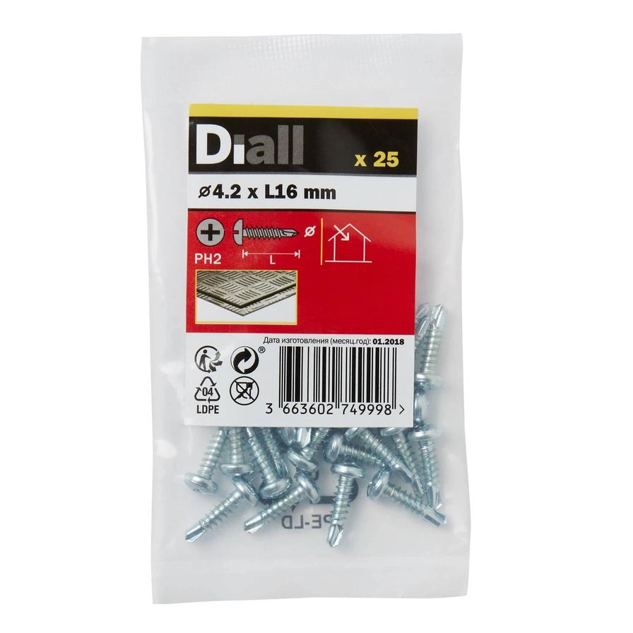 Diall Self Drilling Screw - 16 mm 4.2 mm Pack