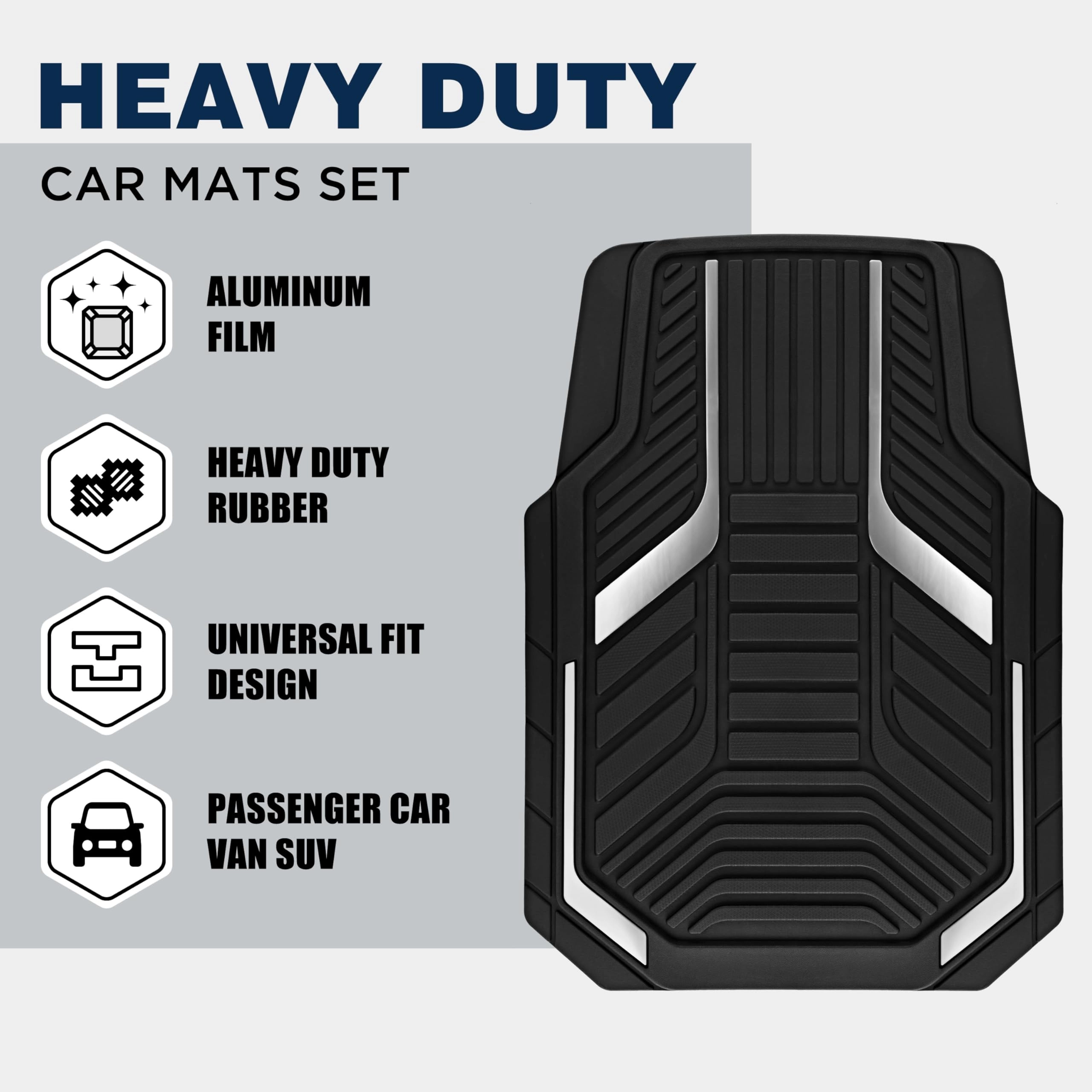 Heavy Duty Rubber Floor Mats - Pink Universal Fit