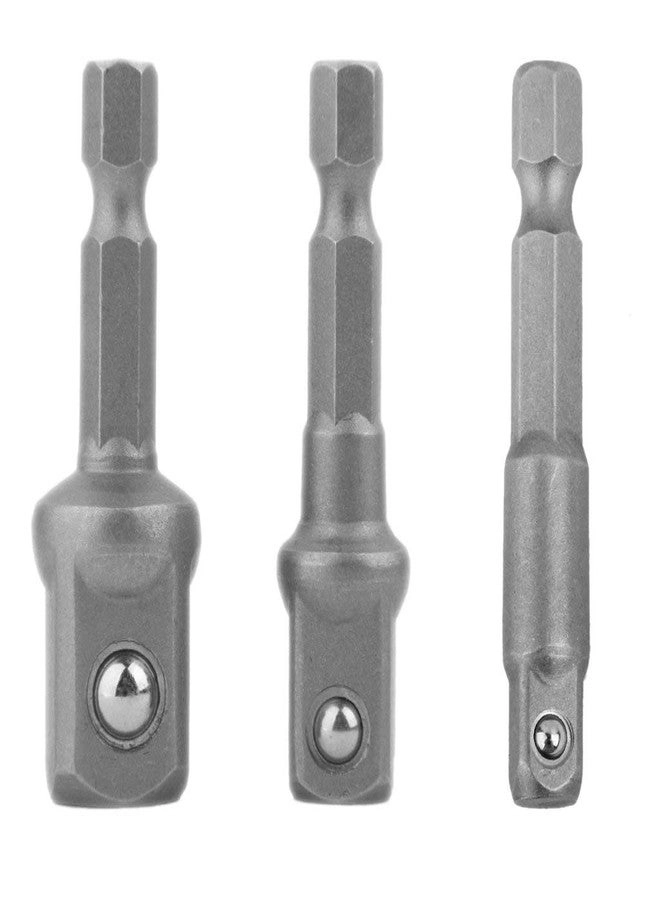 uptodateproducts Hex Drive Power Drill Socket Extension Bit Adaptor - Pack of 3 Piece