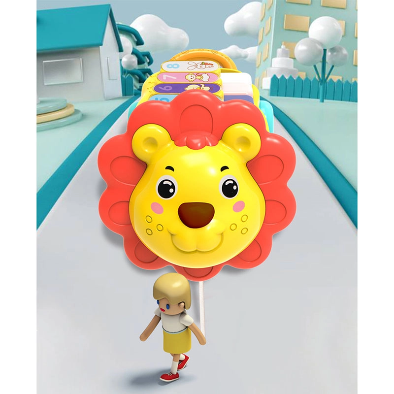 Baby Activity Educational Pull Along Musical Toy Lion Piano - Suitable for 18 months & above