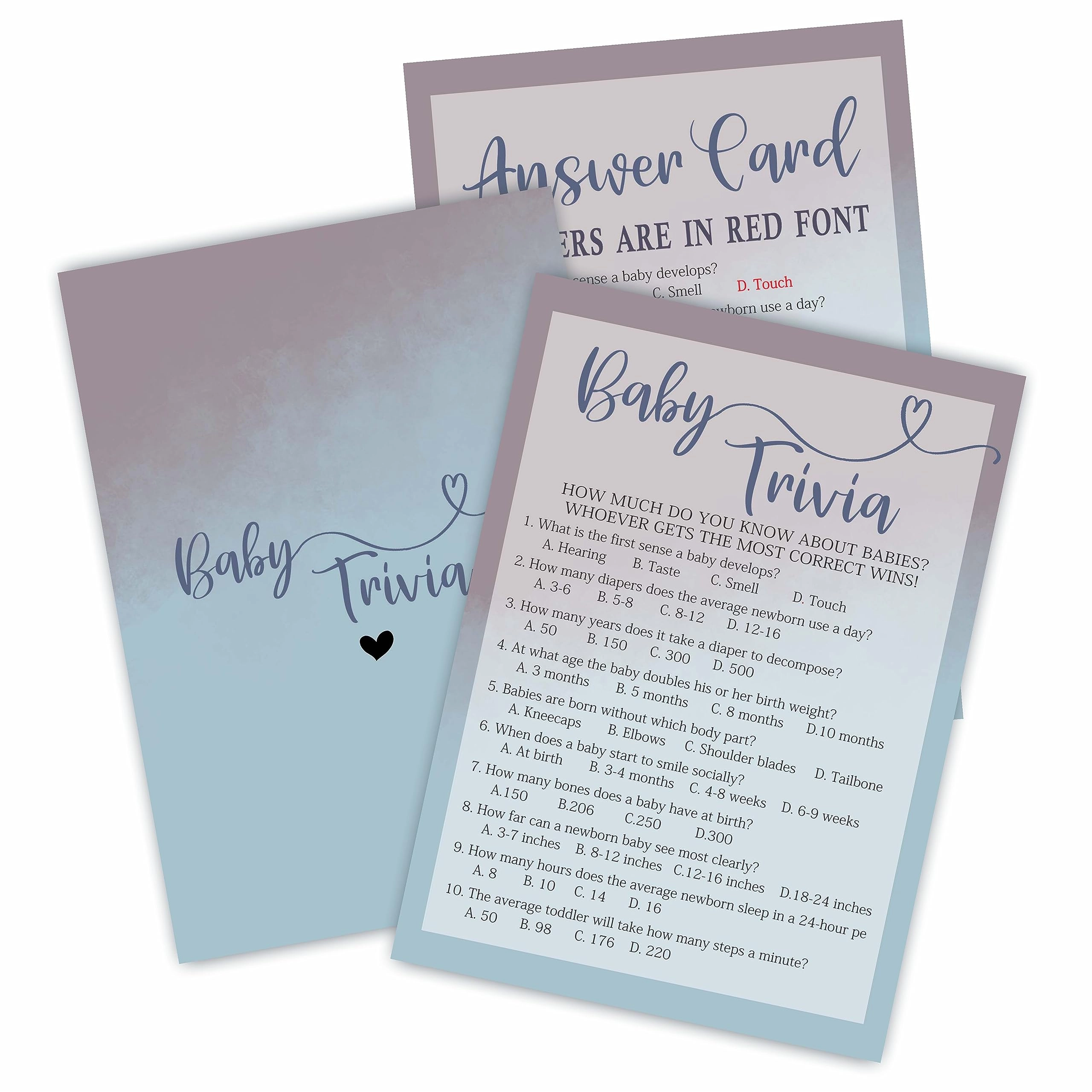 Baby Shower Prediction And Advice Cards - 30 PCS Baby shower