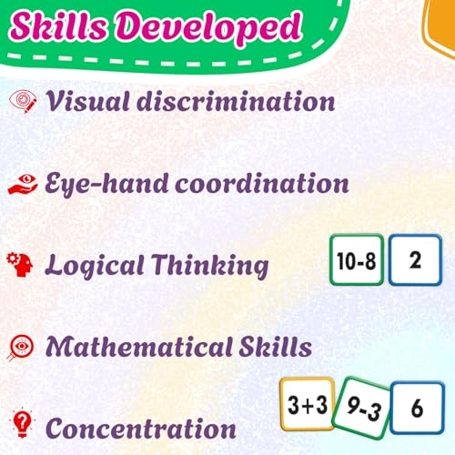 Math Memory - Addition and Subtraction - 4 & up 60 pieces