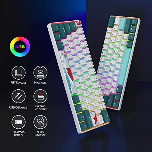60% Wireless Mechanical Keyboard -  Wired/Wireless