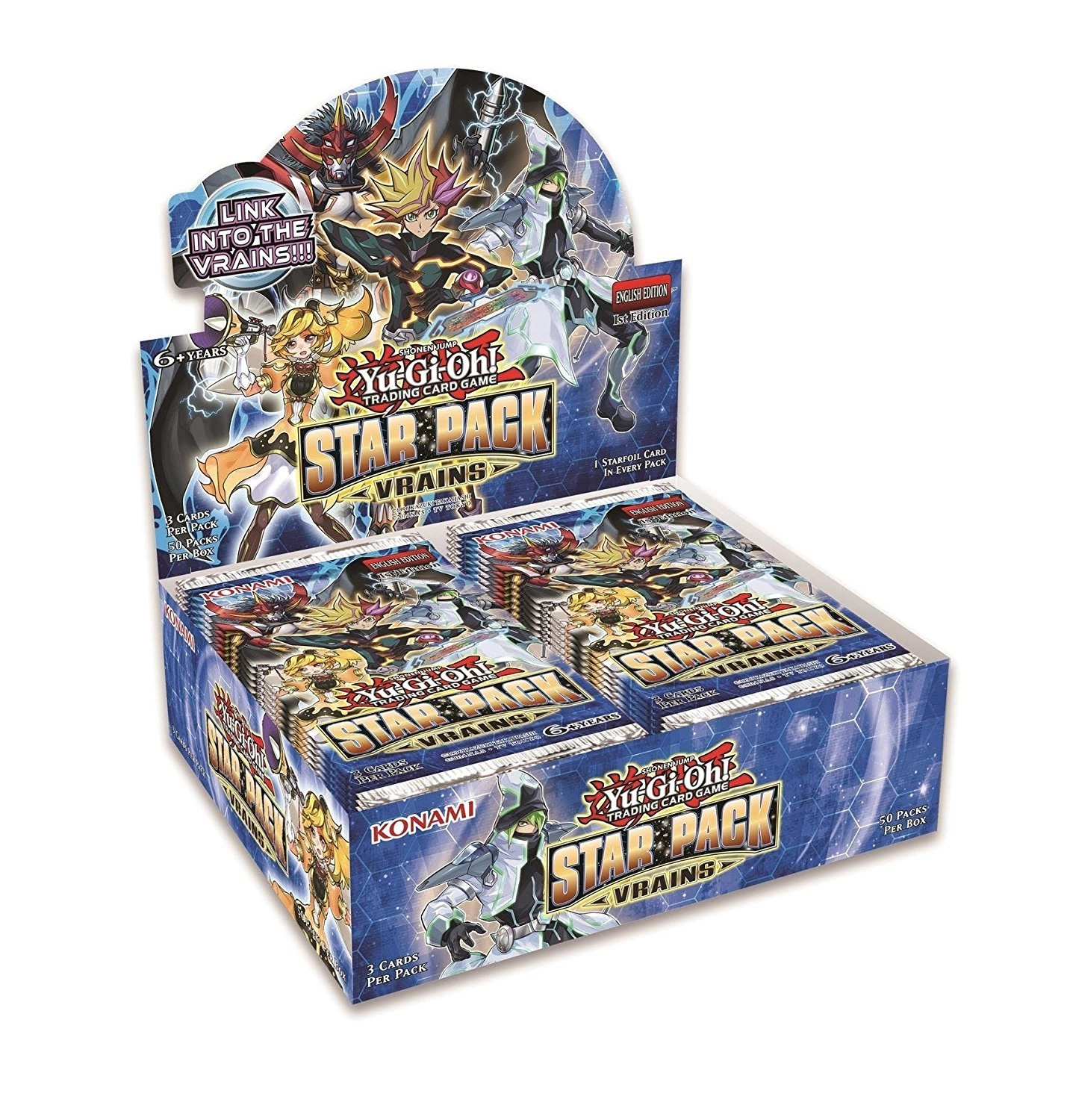 Konami Digital Entertainment, Inc Star Pack VRAINS Booster Box - 50 packs of 3 cards each