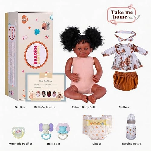 Bemi Reborn Baby Doll - 20 Inch Soft Cloth Body Ages 3+