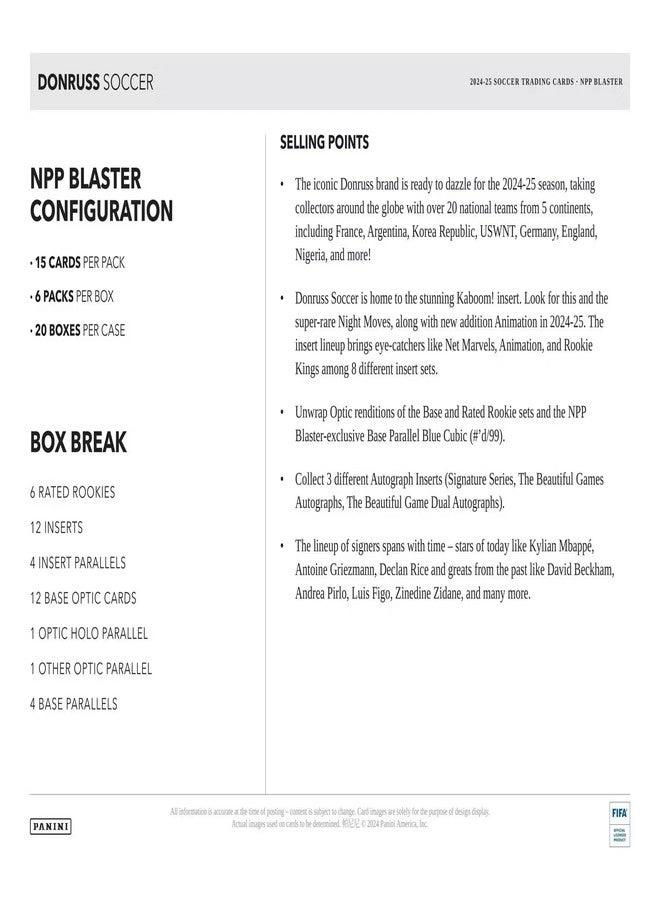 Donruss Soccer 6-Pack Hobby Blaster - 90pcs