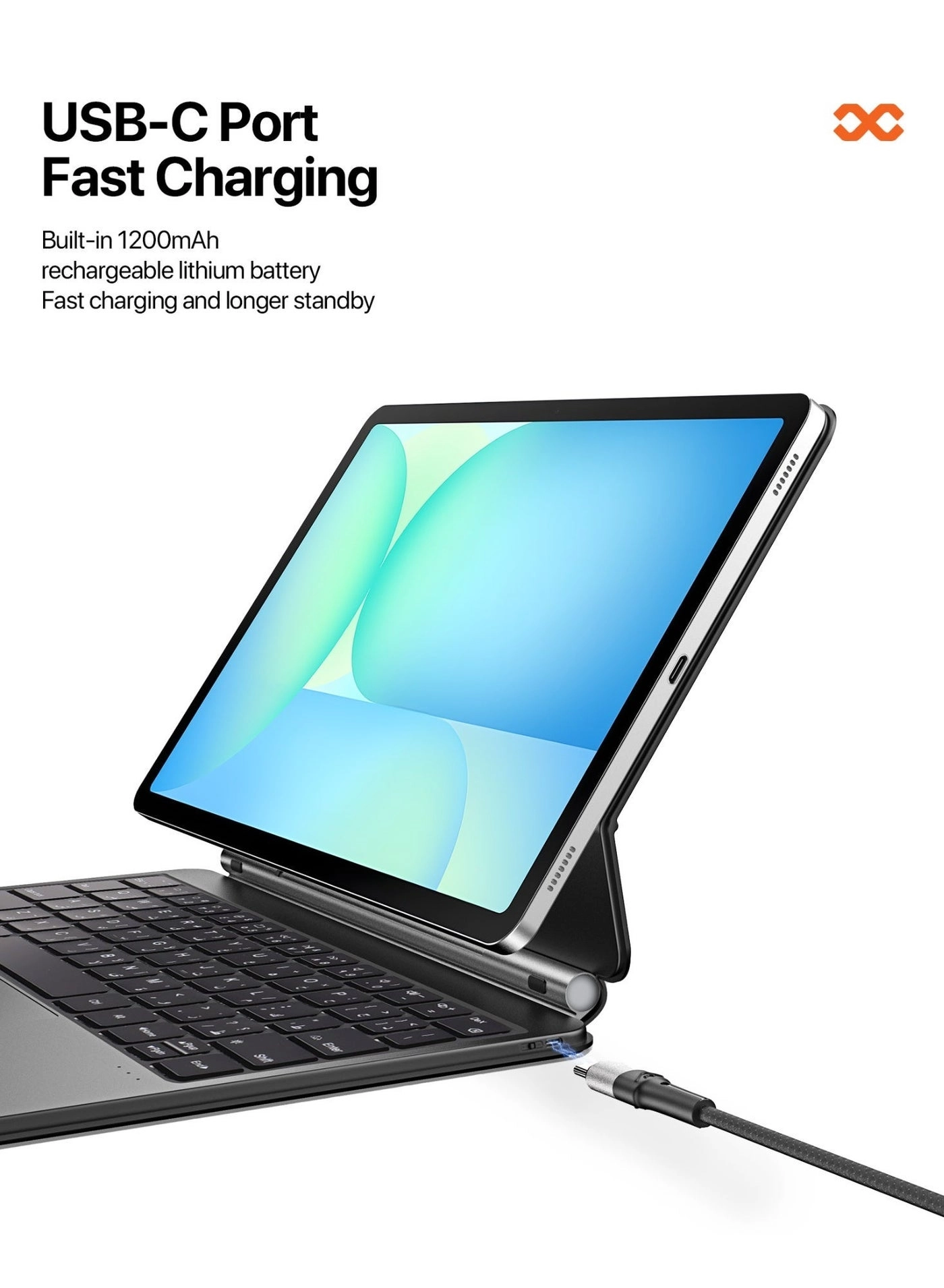 TYPIX-II - Keyboard for Samsung Galaxy Tab S10 FE Plus Black