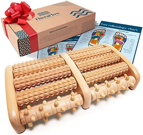 TheraFlow Double Foot Massager - Shiatsu Acupressure Plantar Fasciitis Relief
