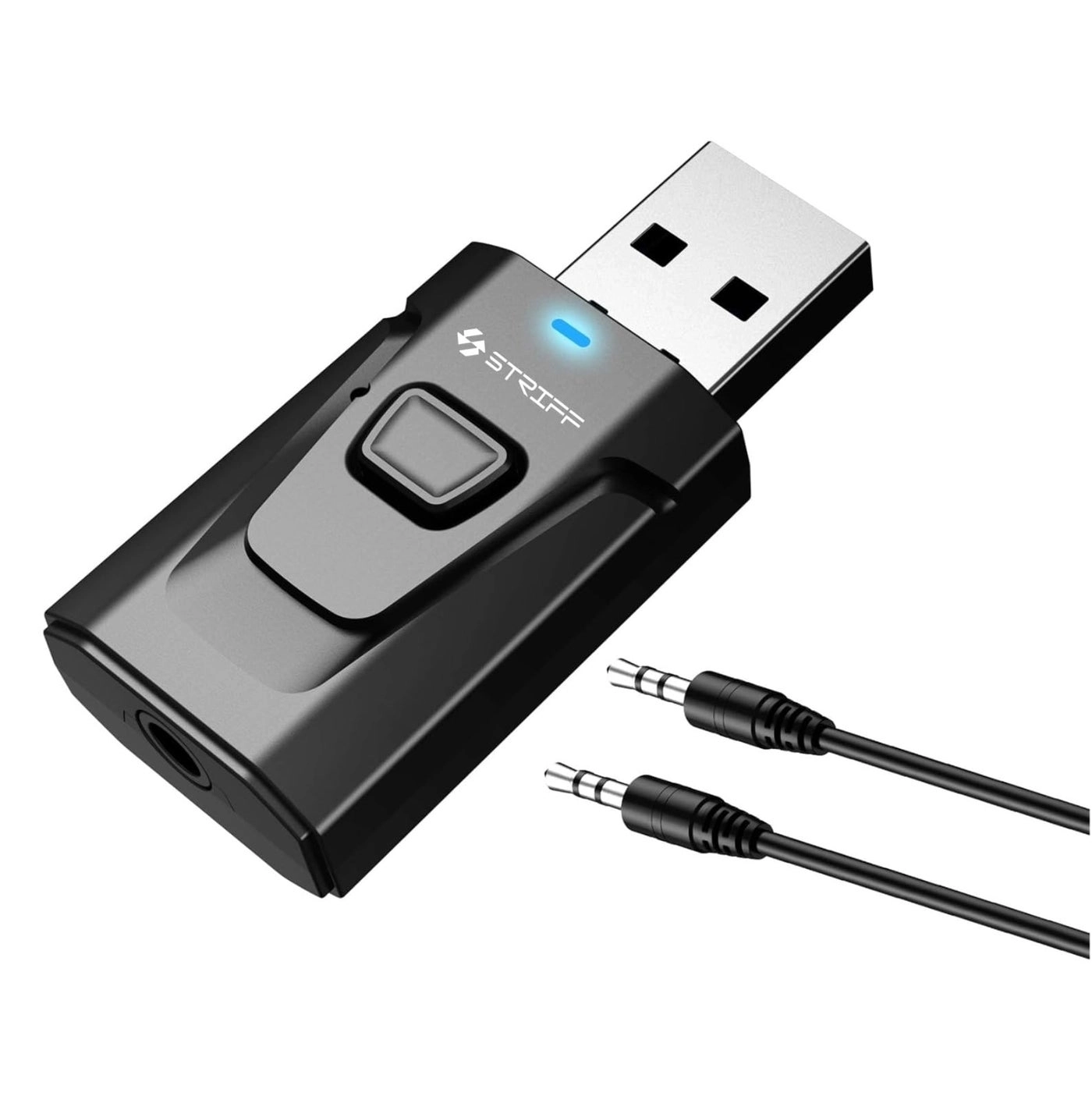 Bluetooth Car Adapter - Bluetooth 5.0 Wireless Car Aux Home Headphones PC TV