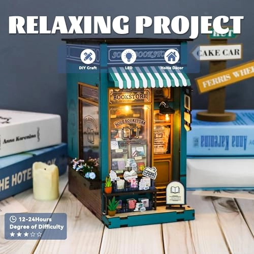 Book Nook Miniature Kit - Soul Bookstore 1:12