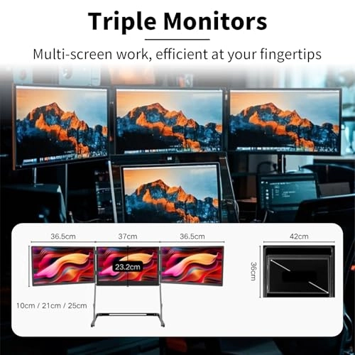 v2f8-889233 Laptop Screen Extender - 15.6 Inch 1080P FHD Type-C/HDMI/USB-C