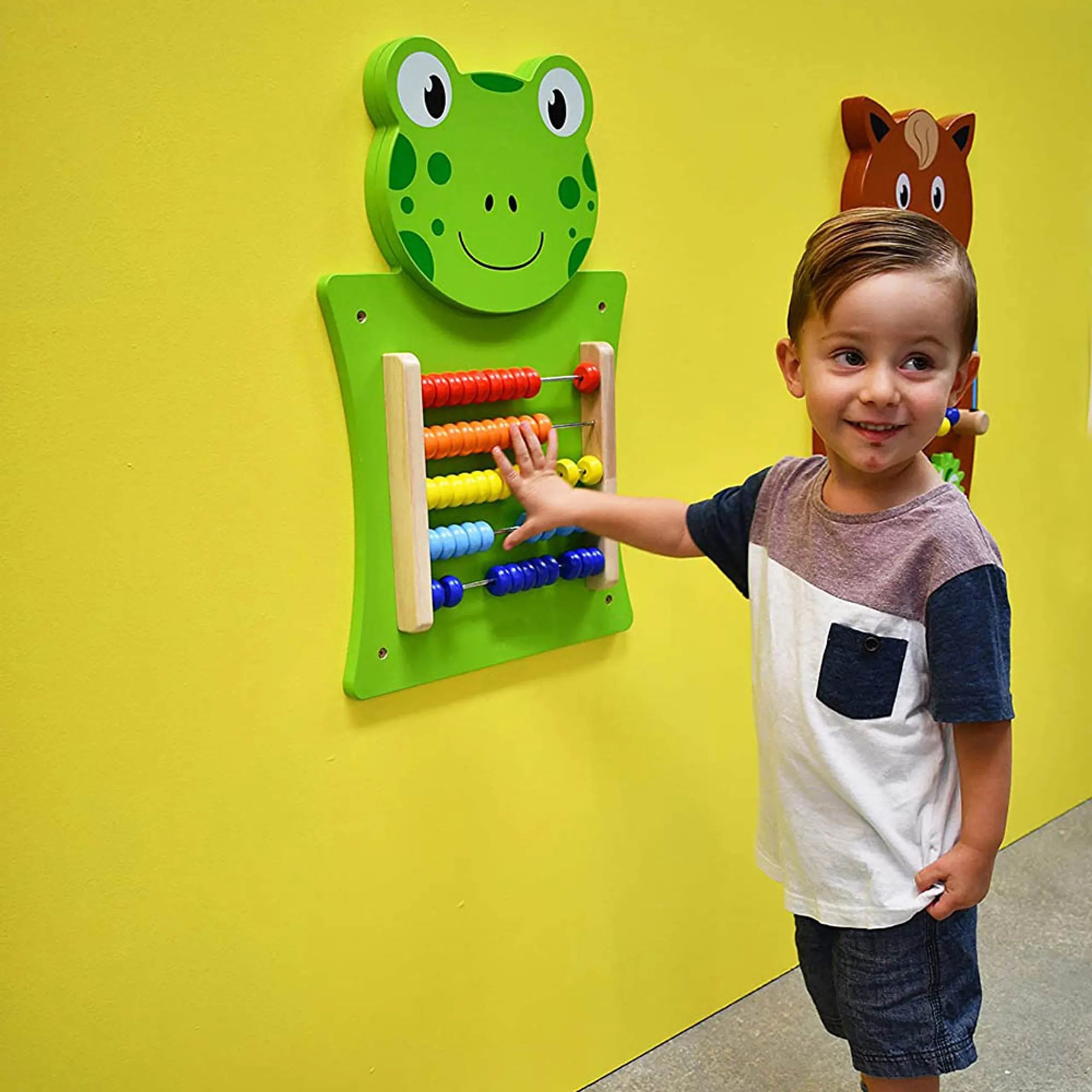 Animal Wall Toy Panels - Frog Abacus - Suitable for 3 years and above