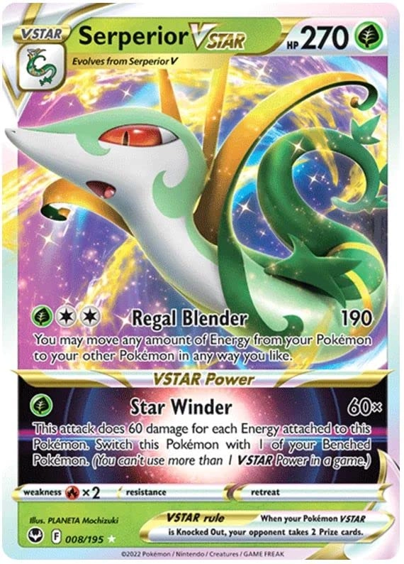 Pokémon Serperior VSTAR - 1pcs + Toploader