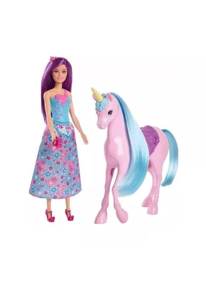 Doll And Unicorn - Turquoise Mane Ages 3+