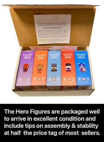 Superhero Mini Building Block Figures - Spider-Man Iron Man Batman Captain America Superman 150 pcs