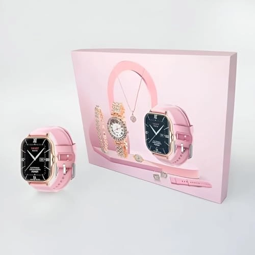 A58 Plus - Bluetooth Call Sleep Monitoring + Diamond Jewellery Set - Crystal-embellished