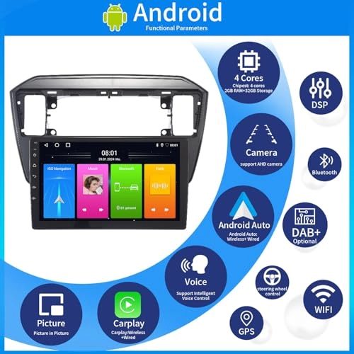 Android Car GPS Navigation + Rear View Camera - 9 inch 2+32GB FO-G7318A+7318