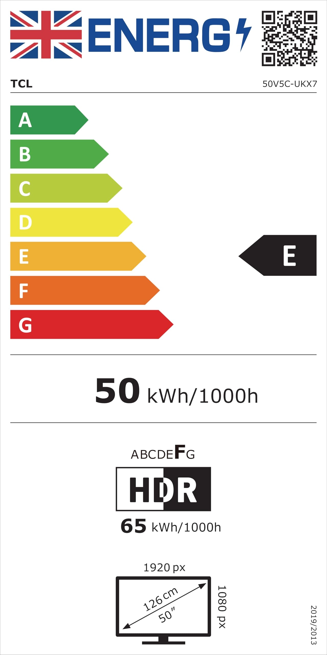 50V5C-UK - 50 Inch