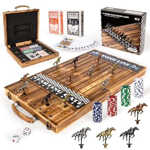 ROPODA Horse Race - Foldable Wood 11 Upgraded Horses