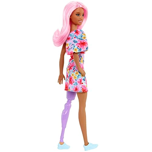 Barbie Fashionistas - #189 Pink Hair Prosthetic Leg Ages 3+