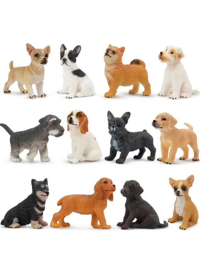 Mini Dog Figurines 12 pcs