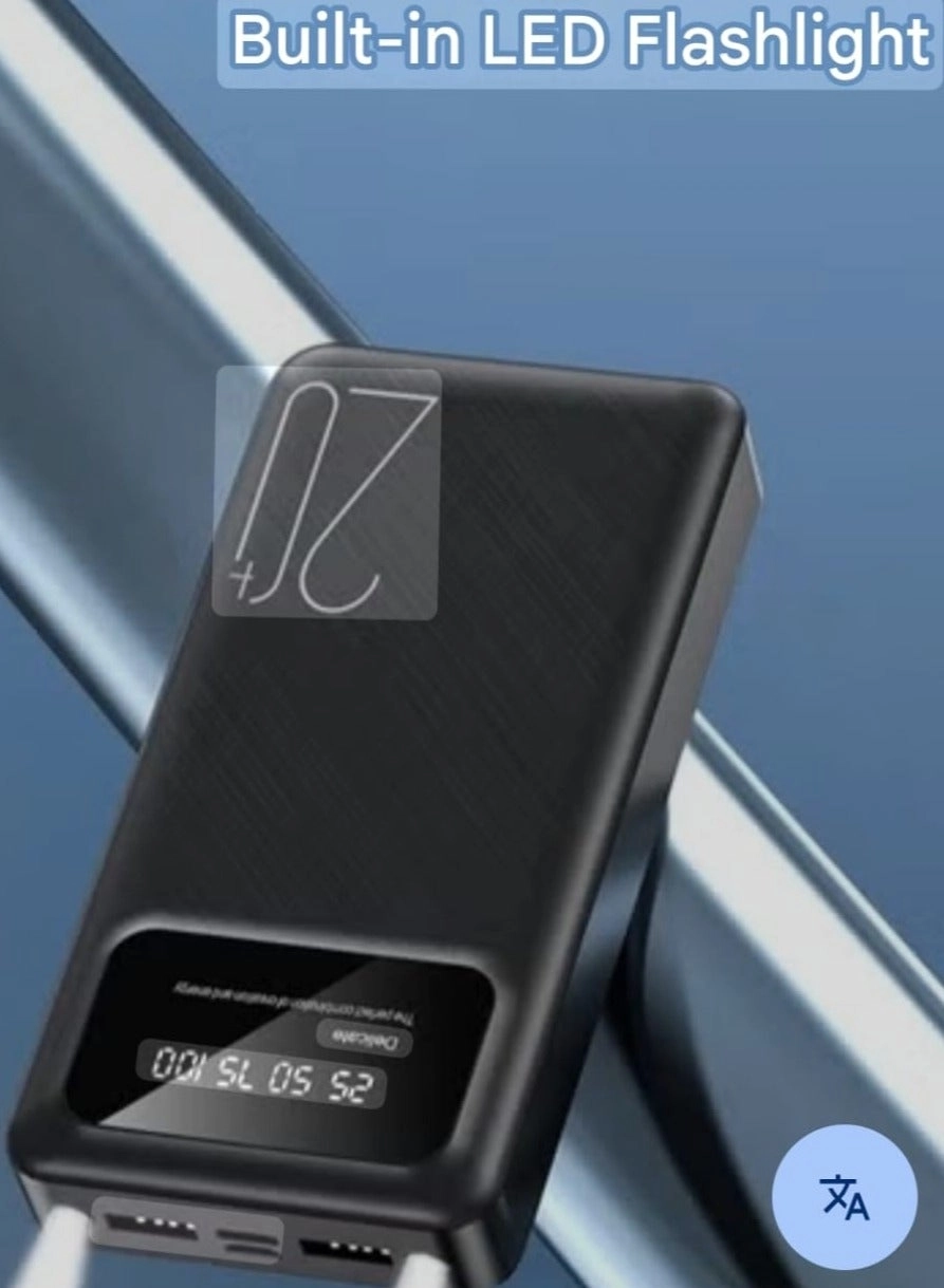 Mini Portable Power Bank - 20000 mAh Fast-Charging 2.0