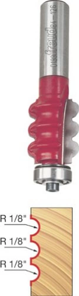 Freud 84126 Triple Beading Fluting Bit - 7/8" 1/2"