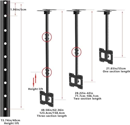 Ceiling TV Mount - 50kg 26-70 inch
