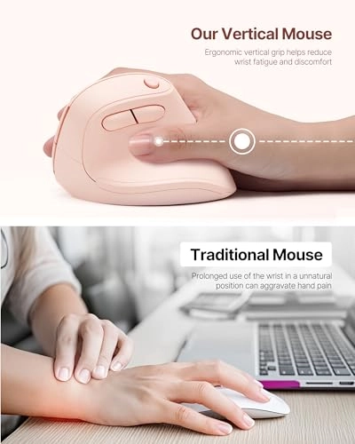 Vertical Mouse - Bluetooth+USB Dual Connection