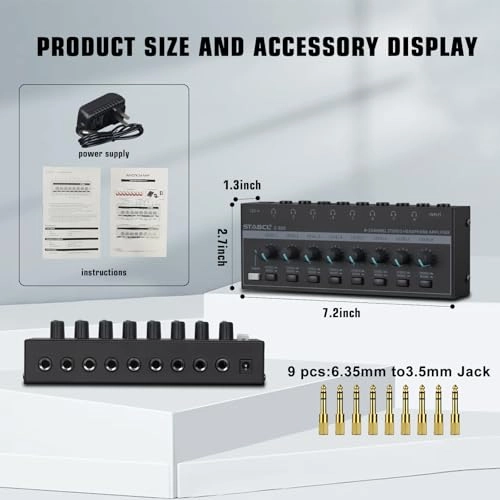 S-800 - 8 Channel Stereo Headphone Amplifier