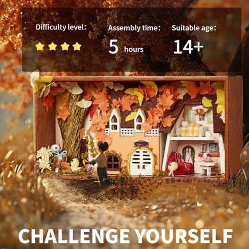 Miniature Wooden Dollhouse Furniture Kit - Creative Room 1:24