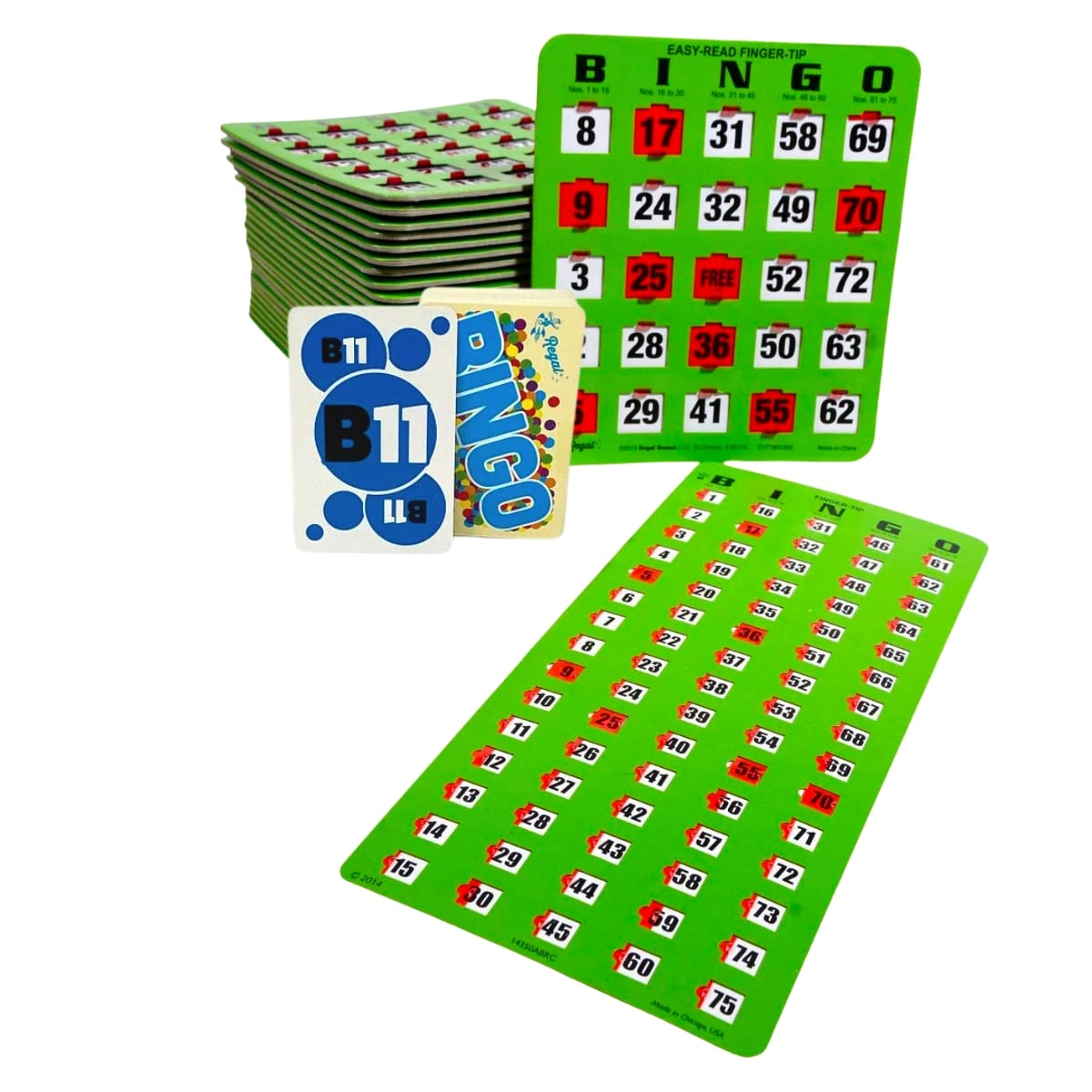 Jumbo Bingo Cards - Reusable 50 Playing Cards
