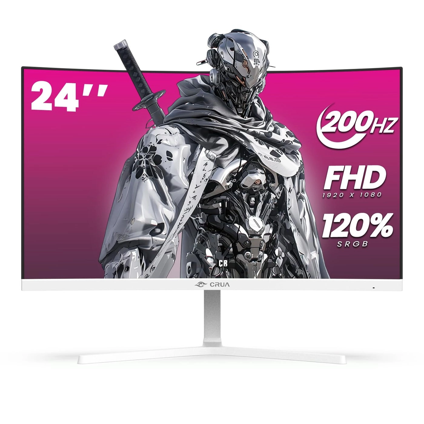 CRUA Curved Gaming Monitor - 24" FHD 1920x1080