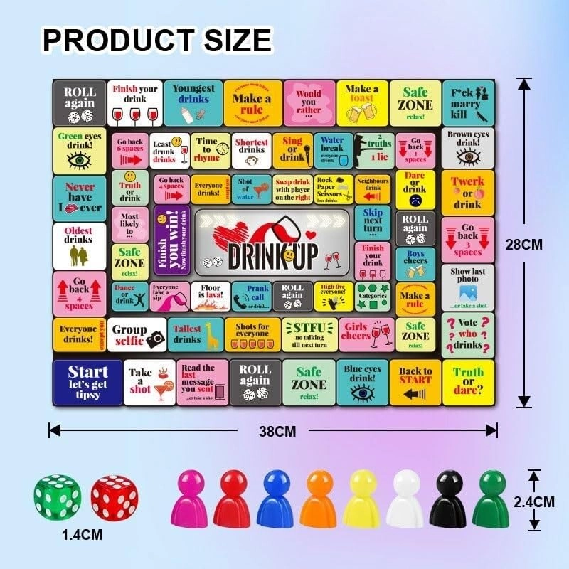 chessgame Drink Up Board Game - Abkhazian 1 month and up 8 pieces