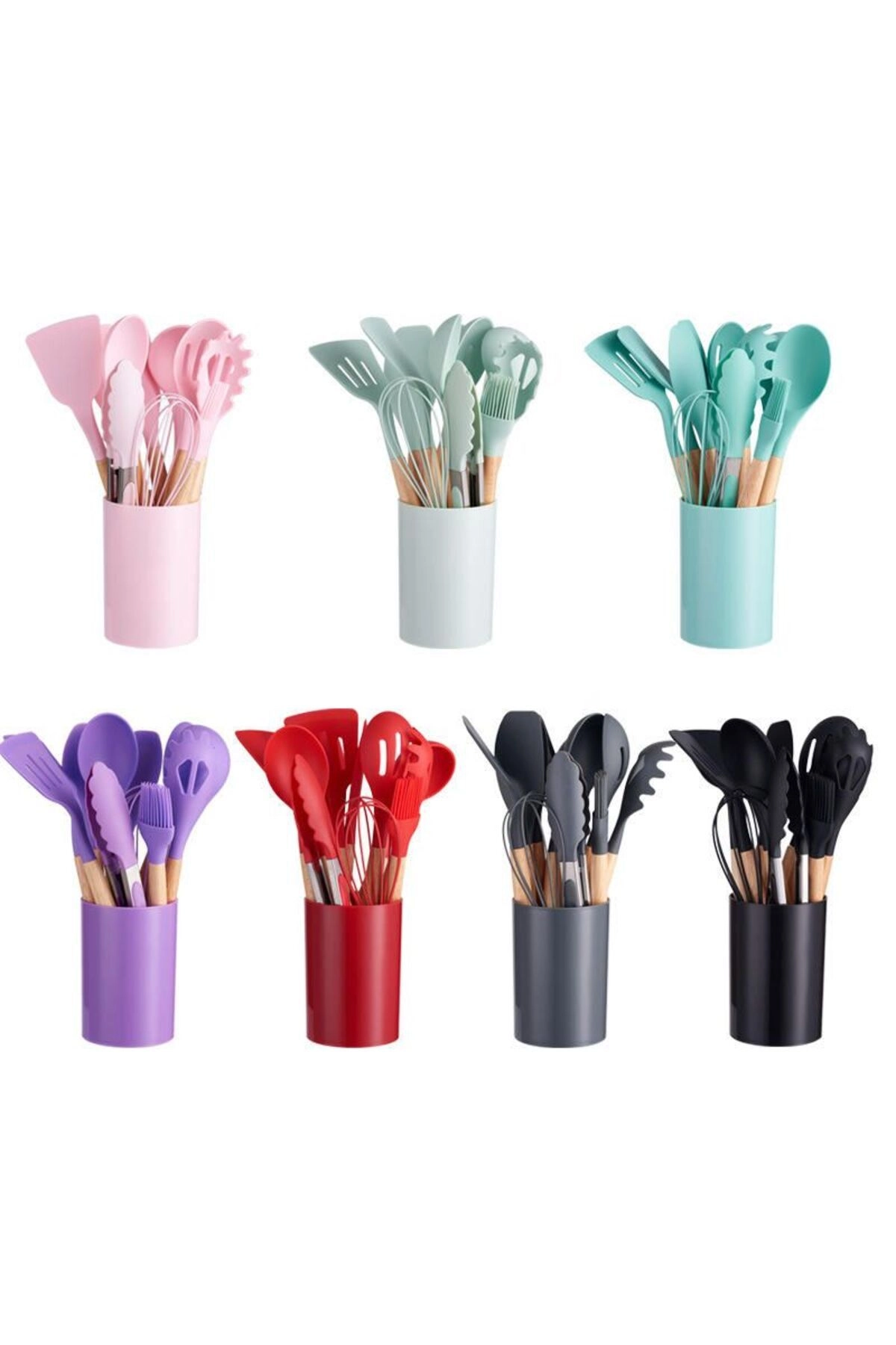 Silicone Kitchen Spoon Set - 12 piece(s)