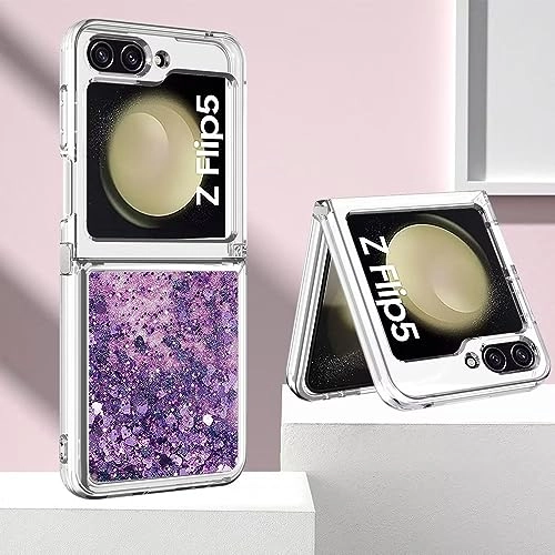 Sparkle Floating Liquid Case - Polyurethane Silicone for Samsung Galaxy Z Flip 5