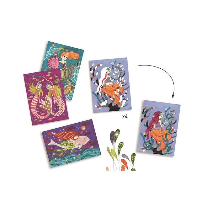 Mermaid Lights Glitter Board Craft Kit - 10 Pack