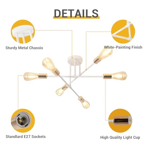 Vintage Ceiling Lamps - 4-Lights E27 52 cm