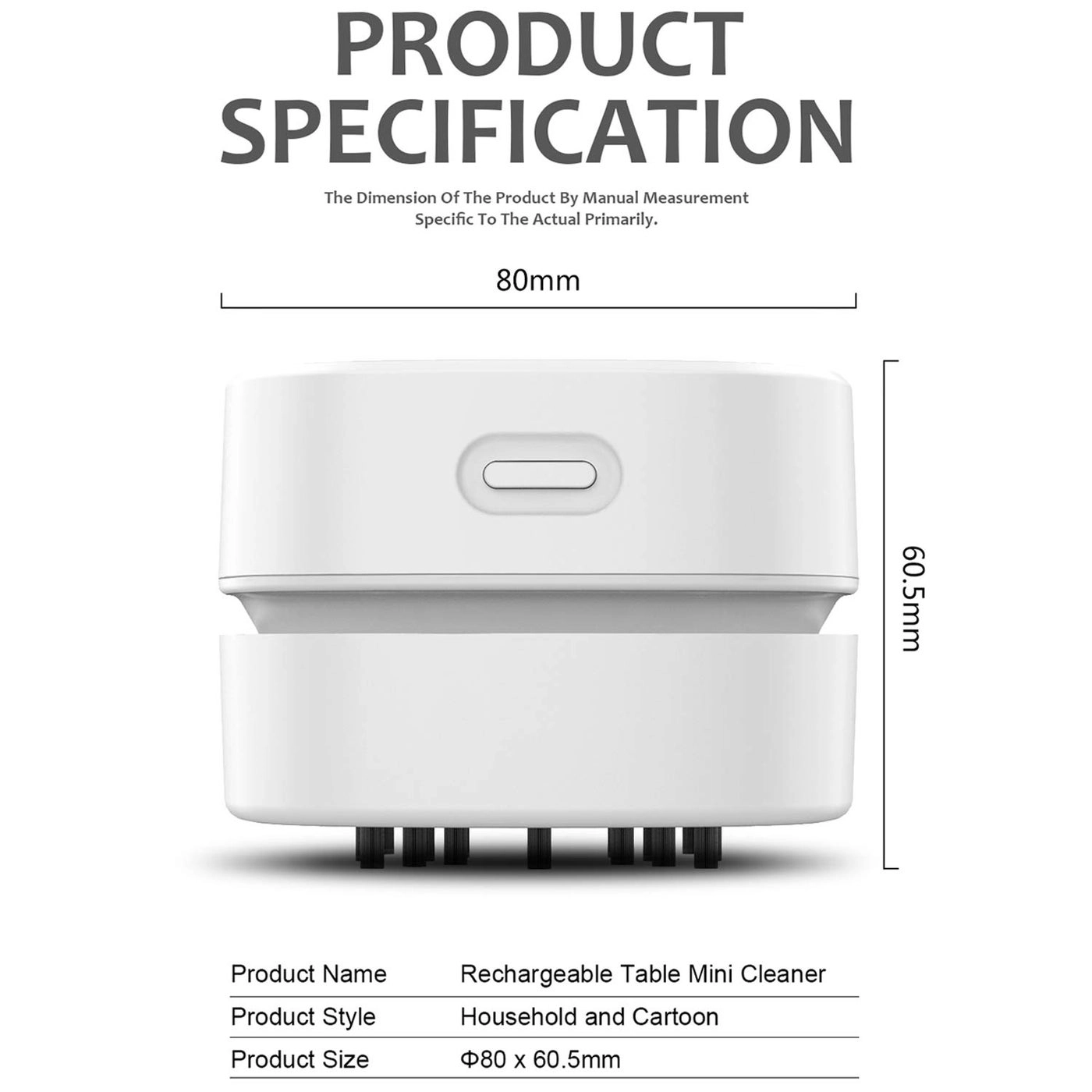 Desktop Vacuum Cleaner - Cordless 360º Rotatable 400 mins