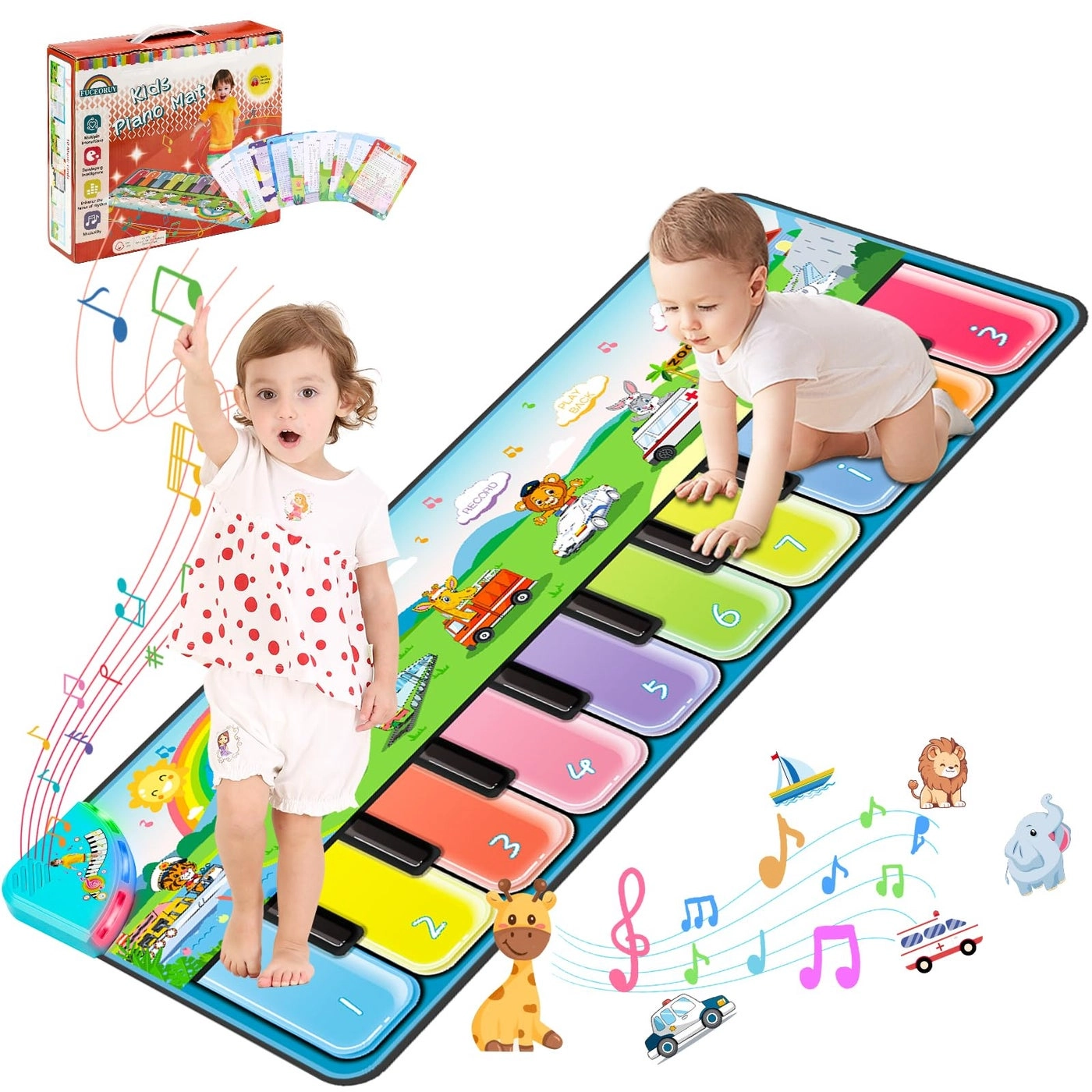 FUCEORUY Animal Vehicle Piano - 6 months to 3 years