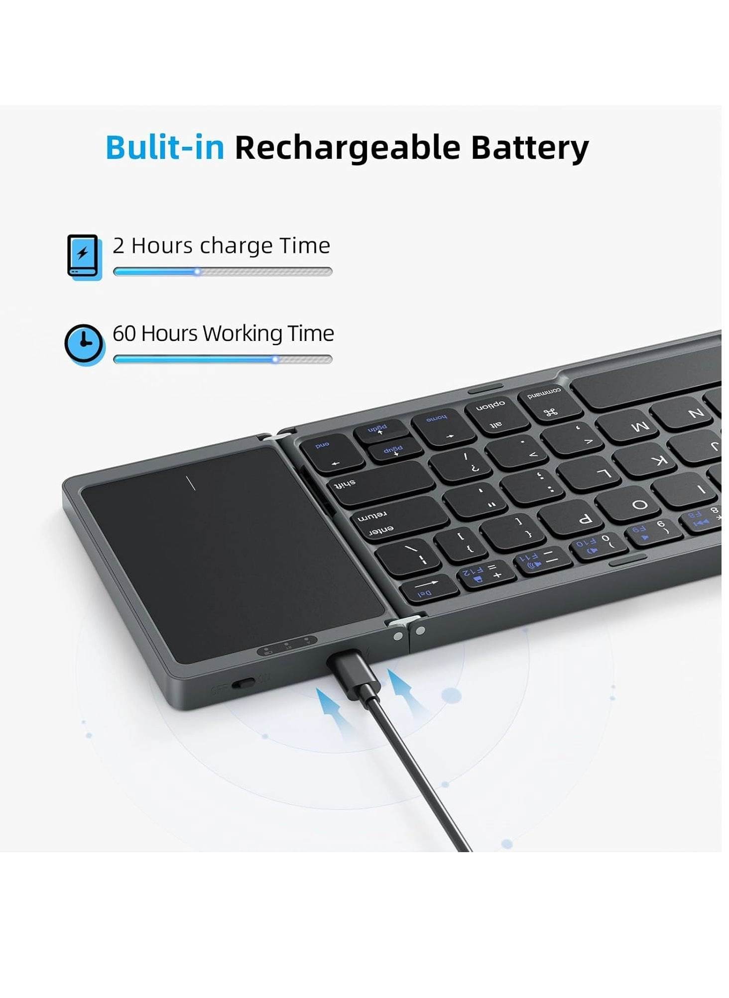 Foldable Bluetooth Keyboard - Wireless