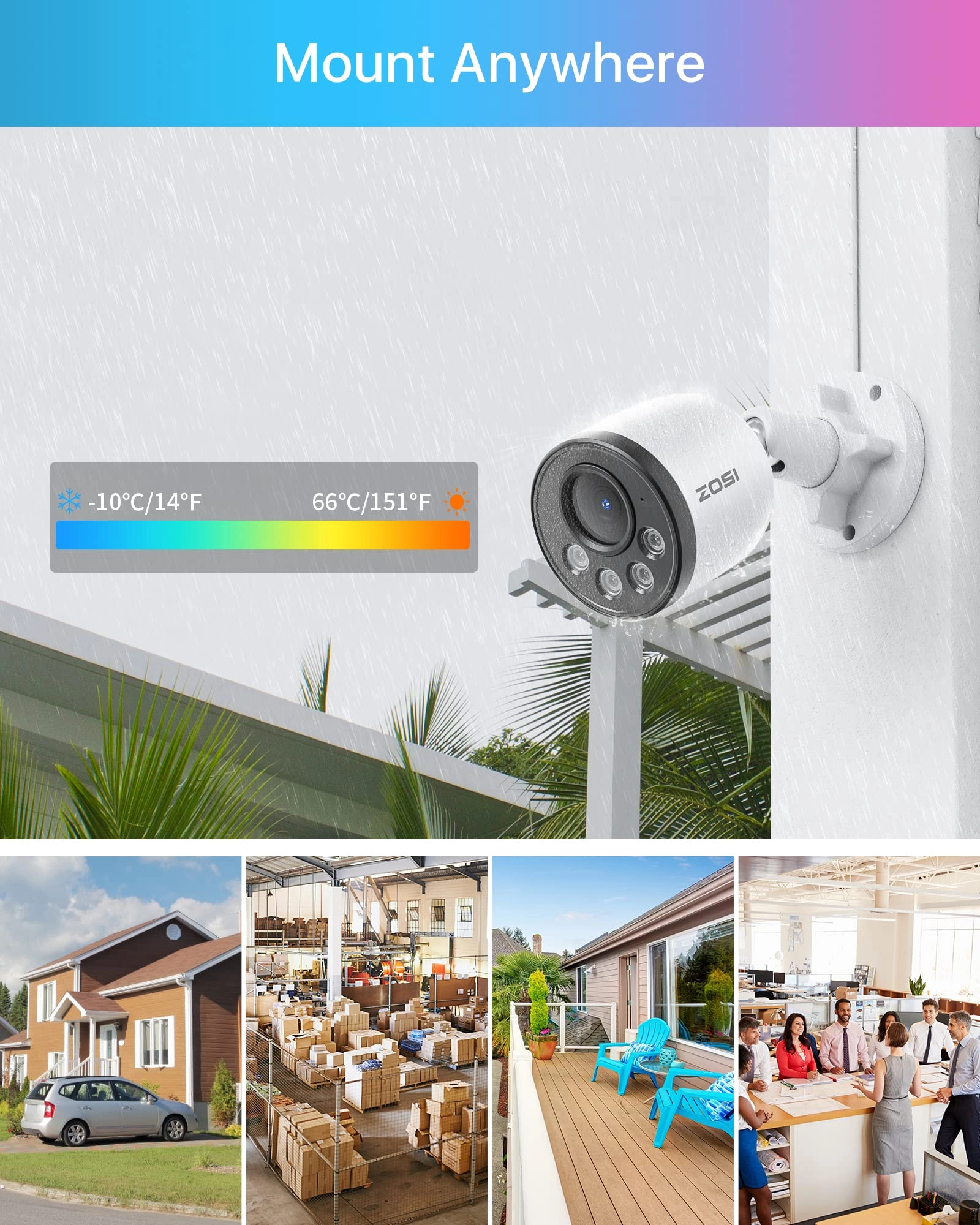 8 Channel 5MP 3K PoE Home Security Camera System