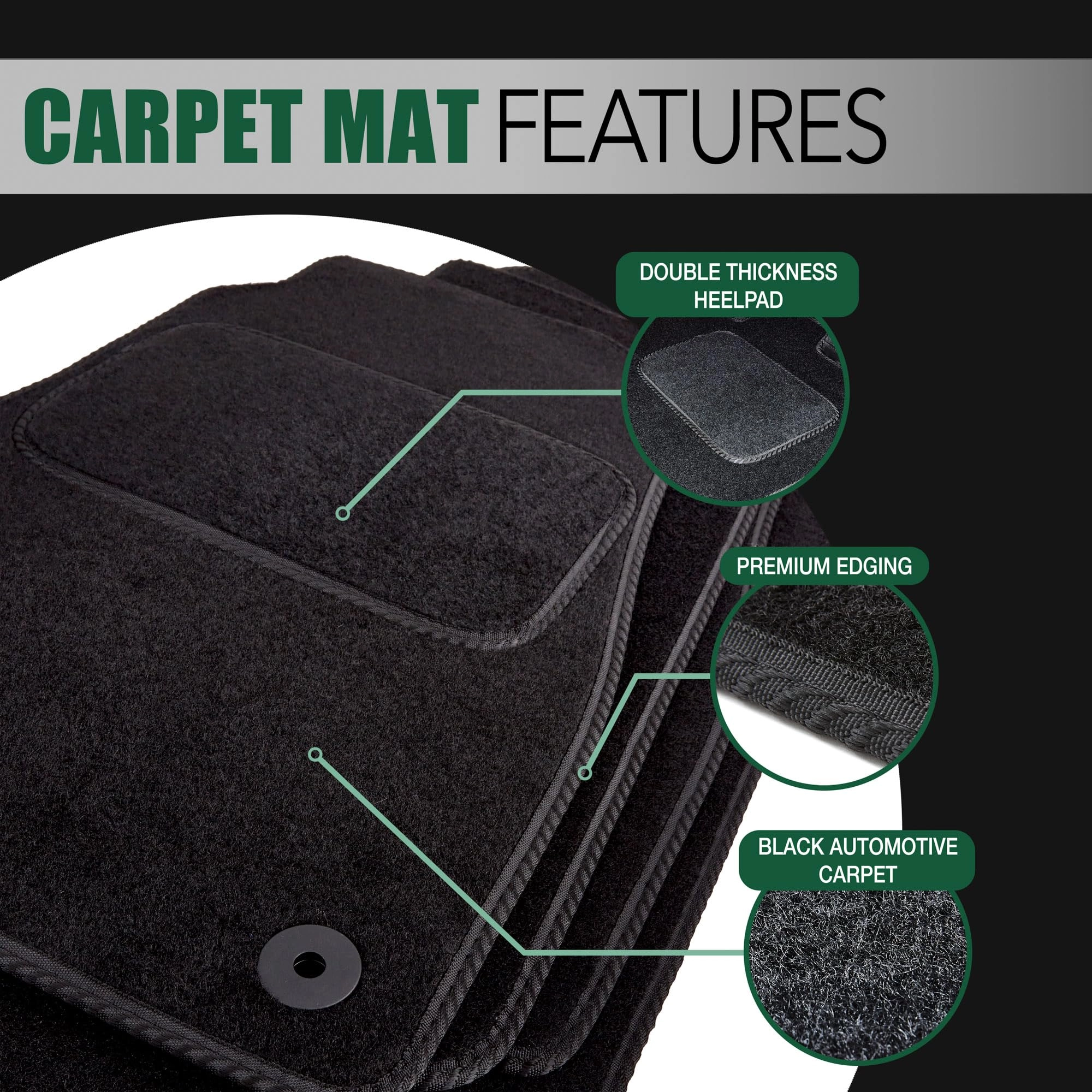Car Floor Mats - Vauxhall Corsa F 2020 To Present Grey Edging