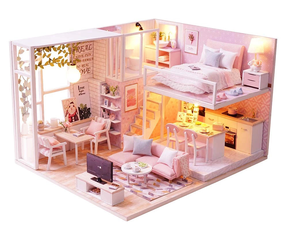 Dollhouse Miniature DIY House Kit - Creative Room 1:100