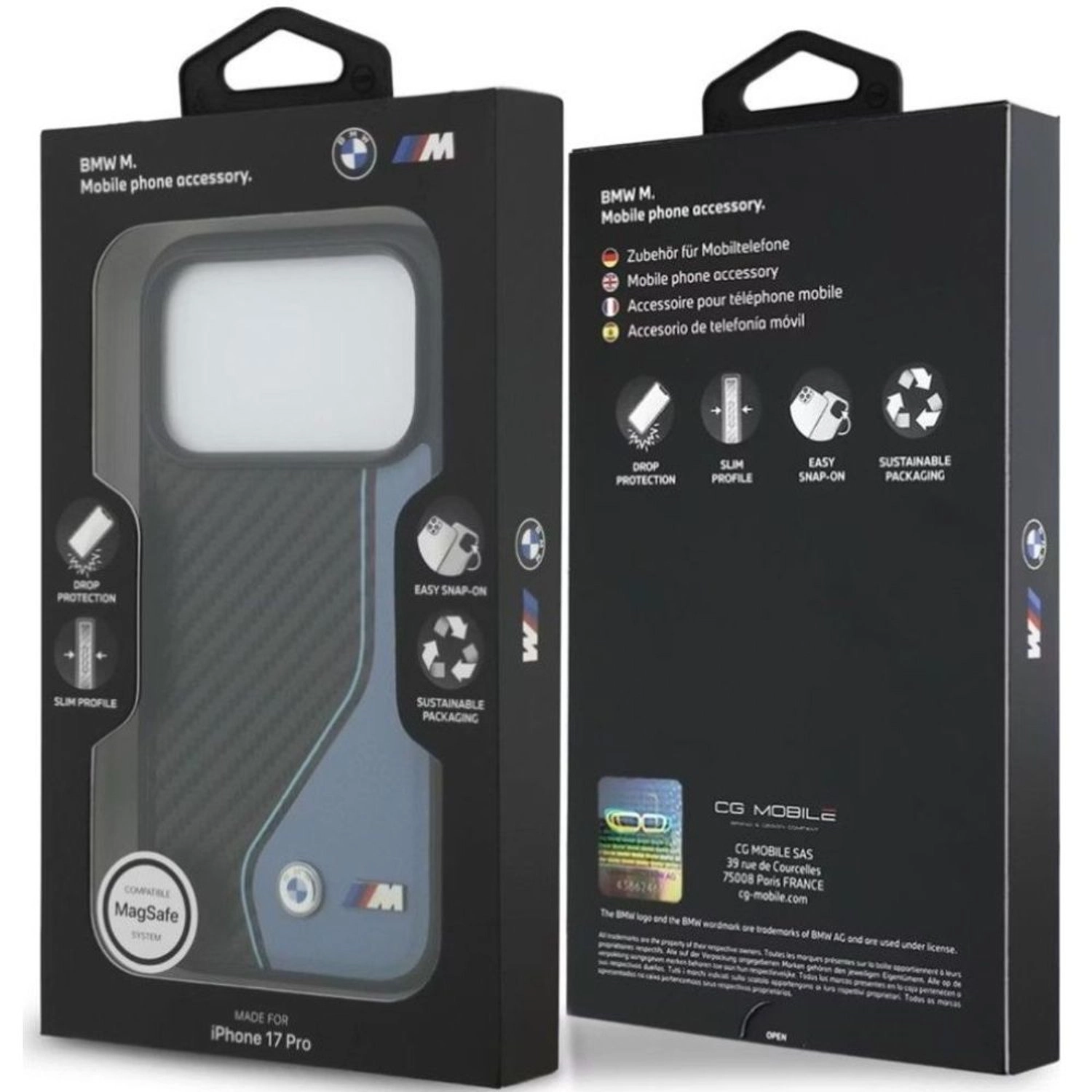 MagSafe Leather & Carbon Case for iPhone 17 Pro