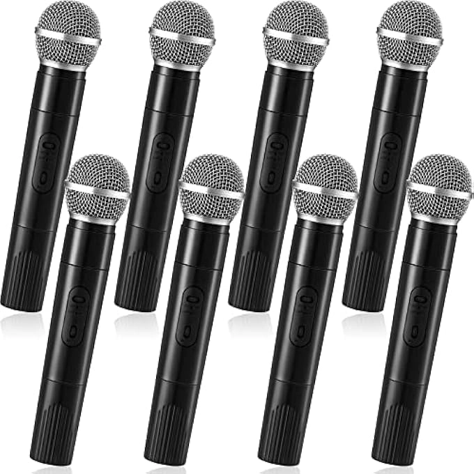 rayihni FAKE MICROPHONE PROP - 8 PACK PLASTIC