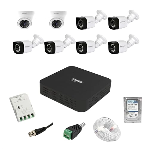 2 MP CCTV KIT - 2 Dome & 6 Bullet 8 channels 1080p