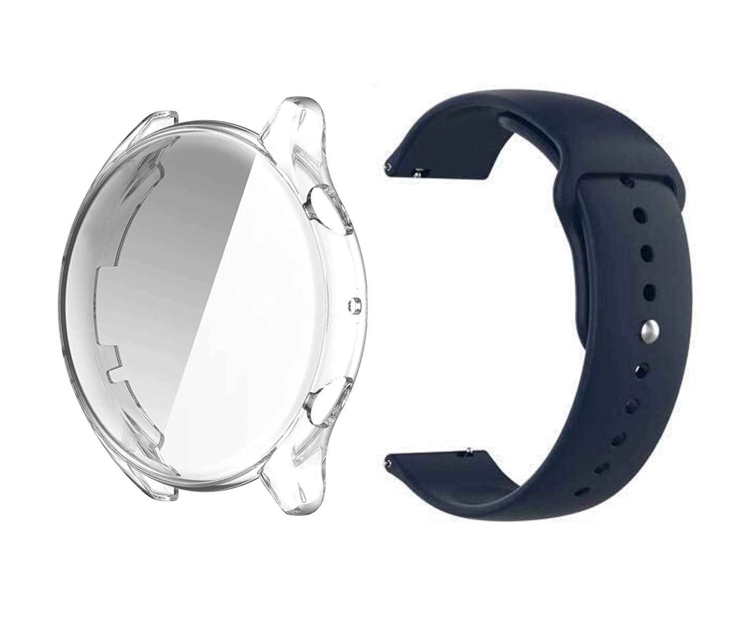 Valente Bumper Case - Transparent + Watch Strap - Orange